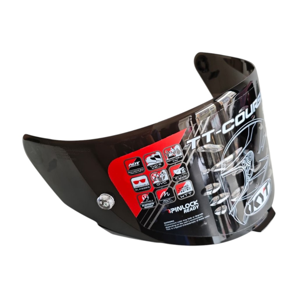 VISOR HELM KYT TT COURSE (DARK SMOKE) ORIGINAL