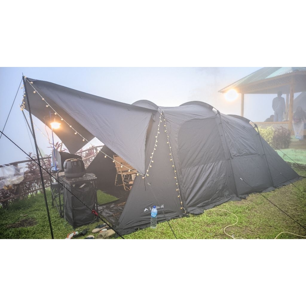 Tenda LANDWOLF Model ECLIPTA  Black  Second Mulus Cocok Camping Keluarga