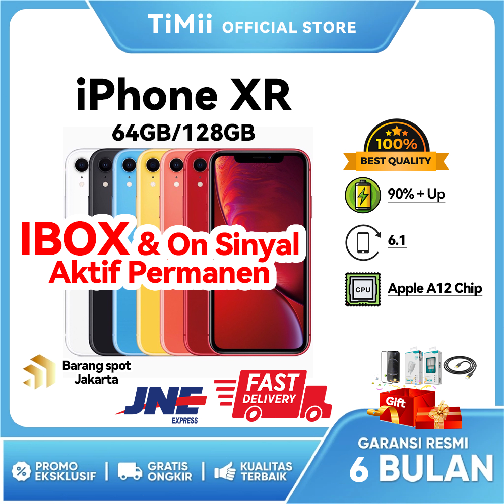 iphone xr original 100% ibox second hp xr 64gb 128gb Fullset Mulus No Refurb Good Conditions Like Ne