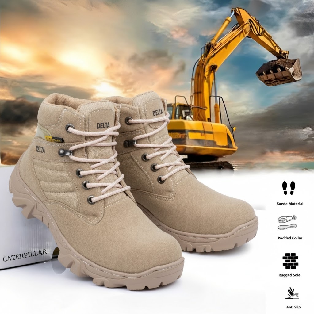 Sepatu Boots Safety  Delta Cordura Tinggi Pendek sepatu PDL PDH Outdoor Murah