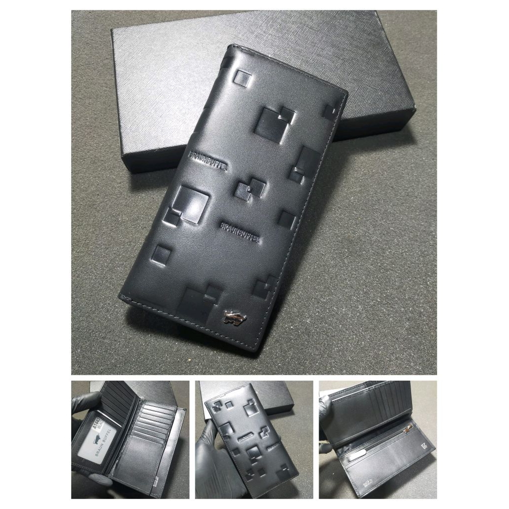 Dompet panjang pria lipat braun buffel germany