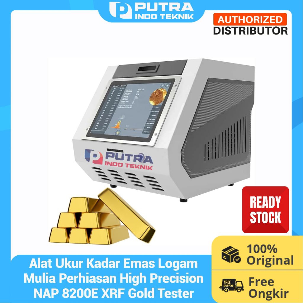Alat Ukur Kadar Emas Logam Mulia Perhiasan High Precision NAP 8200E XRF Gold Tester Accurate Gold Pu