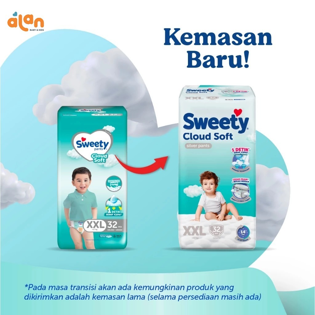 SWEETY Popok Silver Pants XXL32