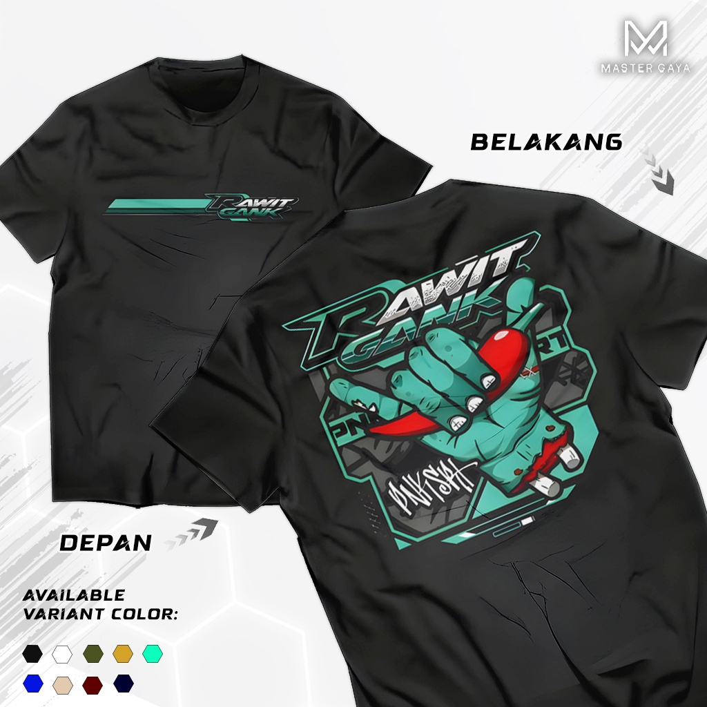 Kaos Distro Rawit Gank Unisex - Baju Cabai Racing - Kaos Cabai Rawit - Kaos Petani Muda