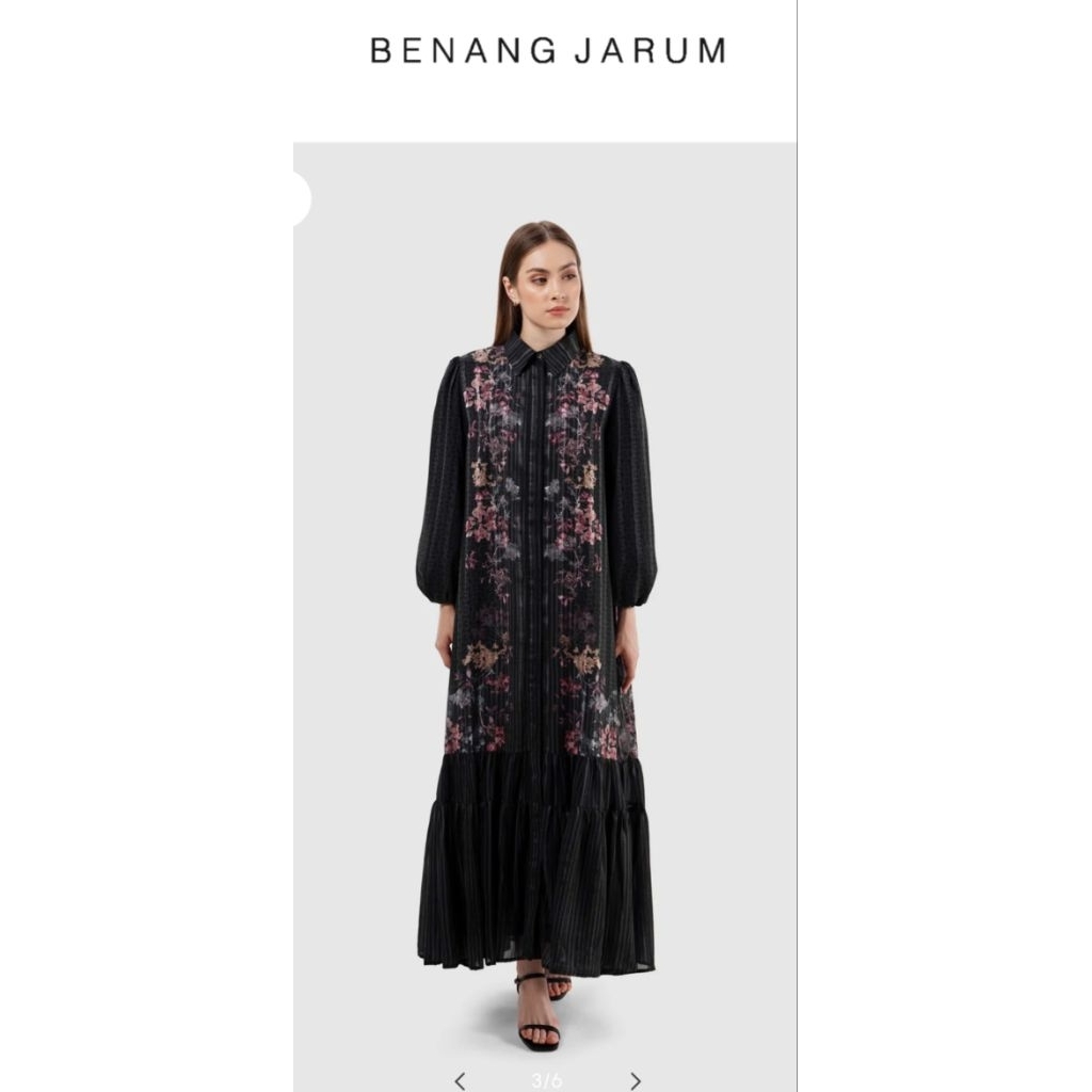 Benang Jarum Dark Viola Shirt Dress sz M