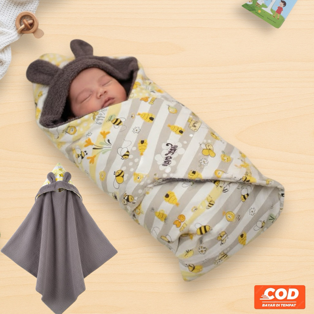 Selimut Topi Bayi Baru Lahir Terbaru Bahan Halus Bulu Premium
