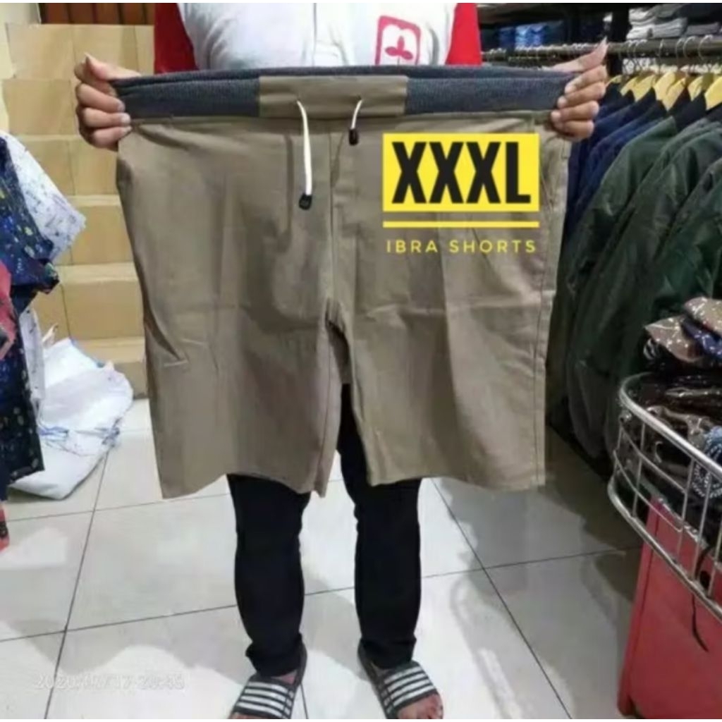 Big Size Celana Pendek Chinos Jumbo Pria Dewasa Celana Pendek Chino Big Size XXXL Jumbo
