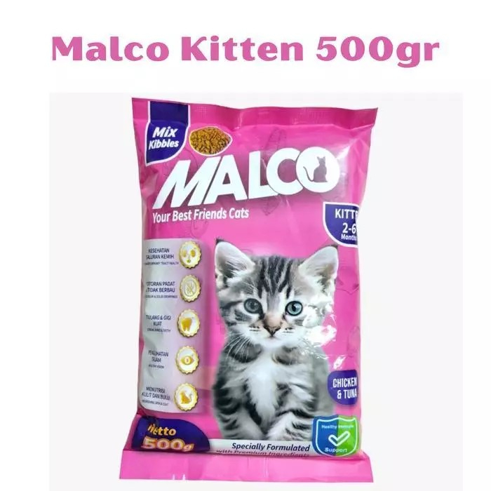 Malco Kitten Makanan Kucing 500gr / MAKANAN KUCING MALCO KITTEN 500GR