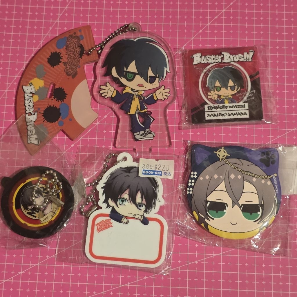 yamada saburo hypmic hipumai hypnosis mic keychain gantungan kunci akrilik acrylic rubber strap offi