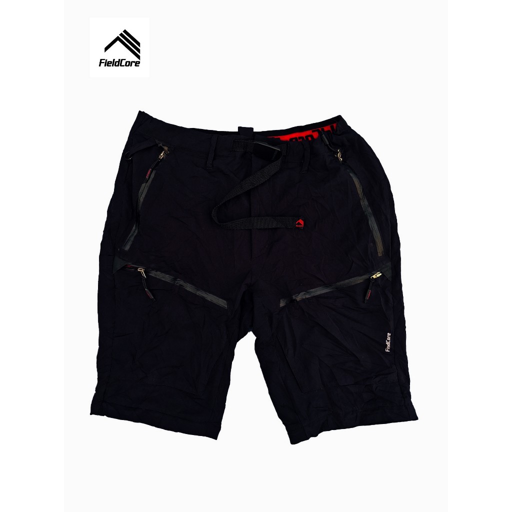Celana pendek pria fieldcore packable hitam bekas