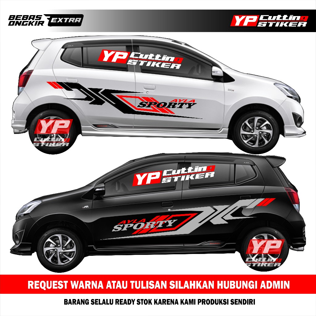 Sticker mobil ayla agya sporty stiker list terlaris mobil ayla agya keren terbaru stiker variasi