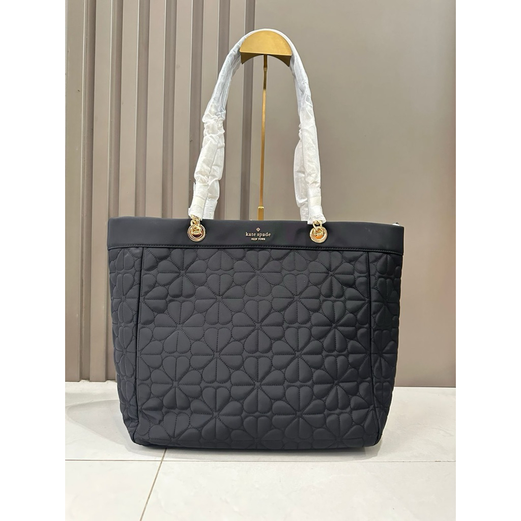 ks fabric flower quilted tote - tas tote quilted XL