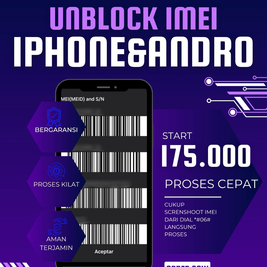 ALL OPERATOR UNBLOKER IME JARINGAN AKTIF IPHONE&ANDROID