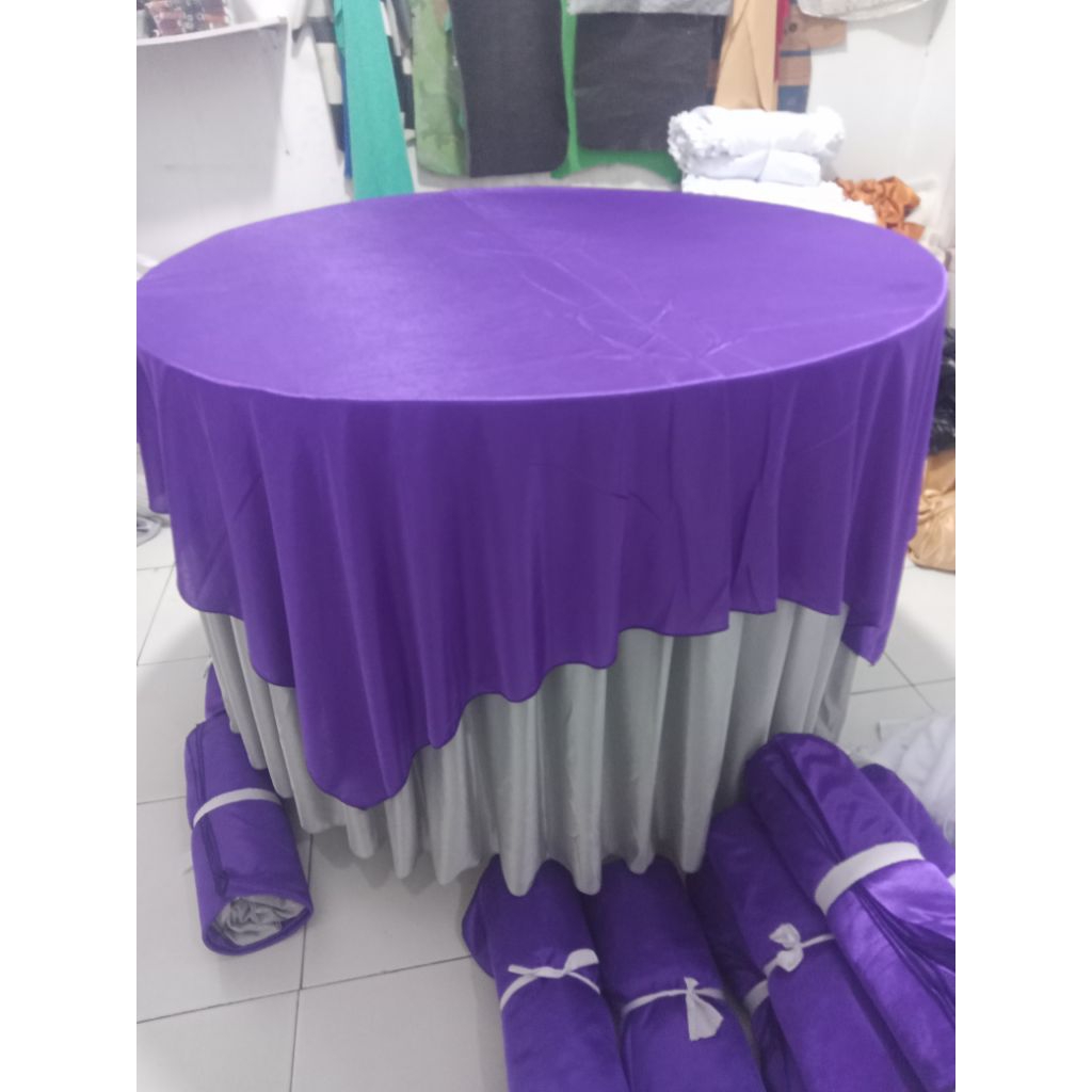 runner meja bulat / taplak meja bulat diameter 120.cm