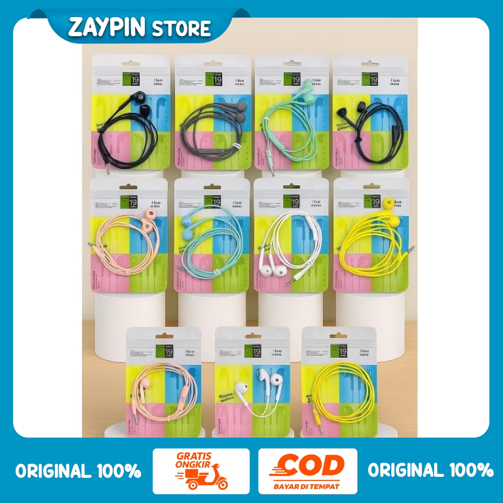 Handsfree Headset U19 Packing Plastik Macaron Handset Handsfree U19 Packing Plastik macaron / Headse