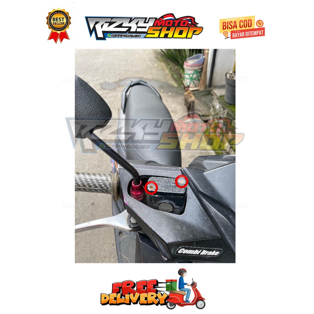 BAUT TUTUP MASTER REM ( 2 BAUT ) MODEL SLASH BEAT ESP NEW SCOOPY ESP NEW STREET TAHUN 2015 - 2021 CB