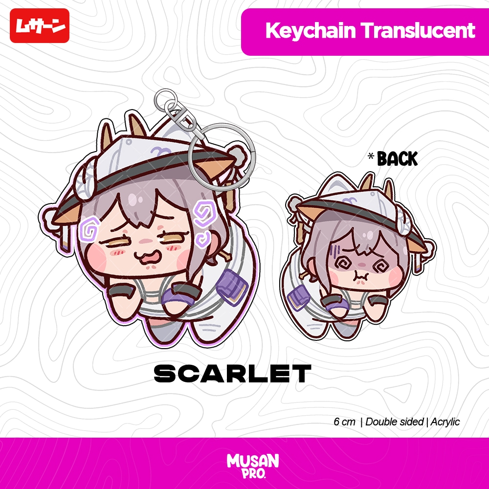 Keychain Translucent  NIKKE  - Scarlet - Musan - Fan Merch