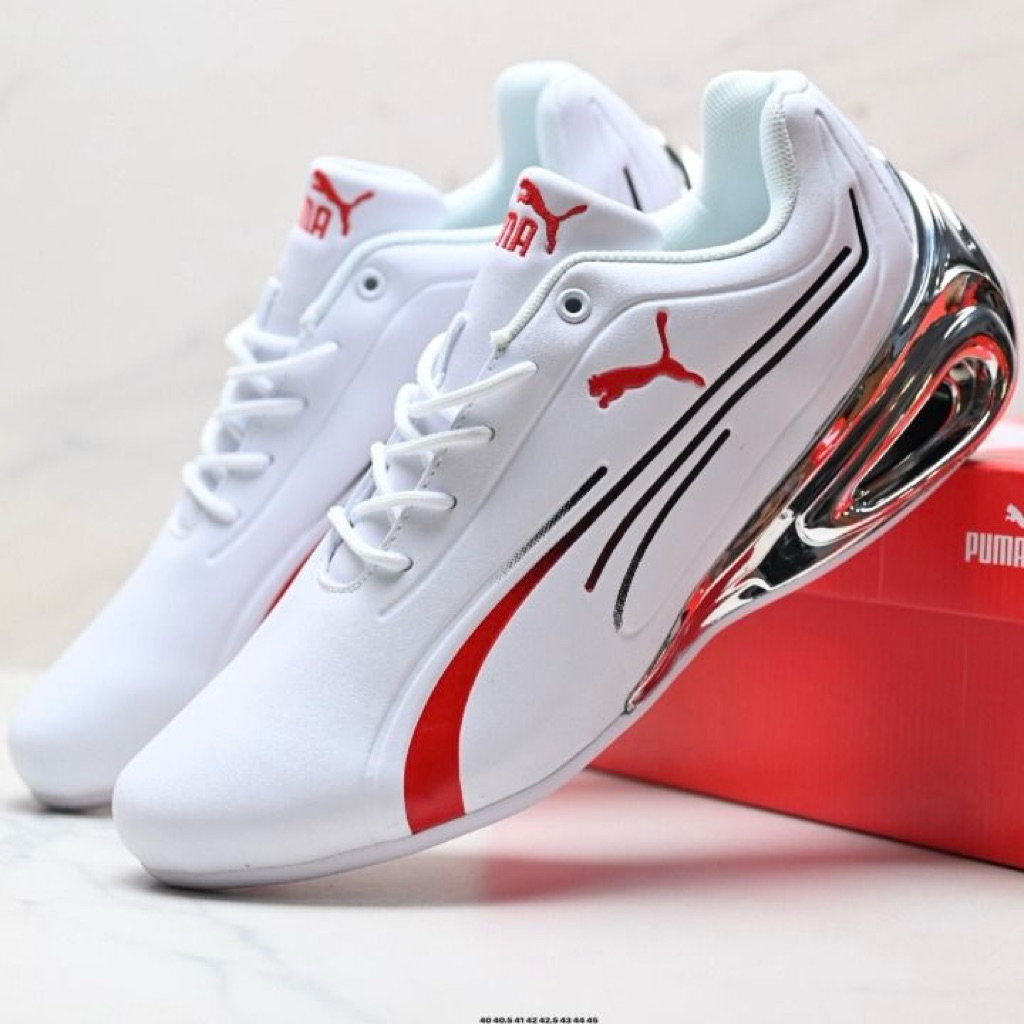 Sepatu Pria Puma Ferrari X Roma 2 White Silver Red