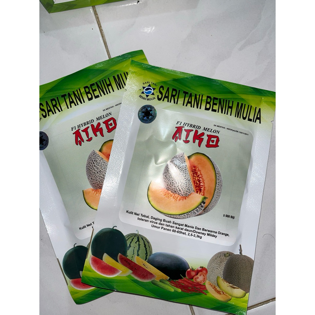 Benih Melon Aiko f1 (setara delon 65 benih delon off produksi) isi 500biji exp 2028