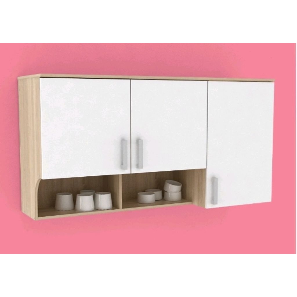 Lemari dapur kitchen set atas gantung 3 pintu KC WU 120 - Bandung saja