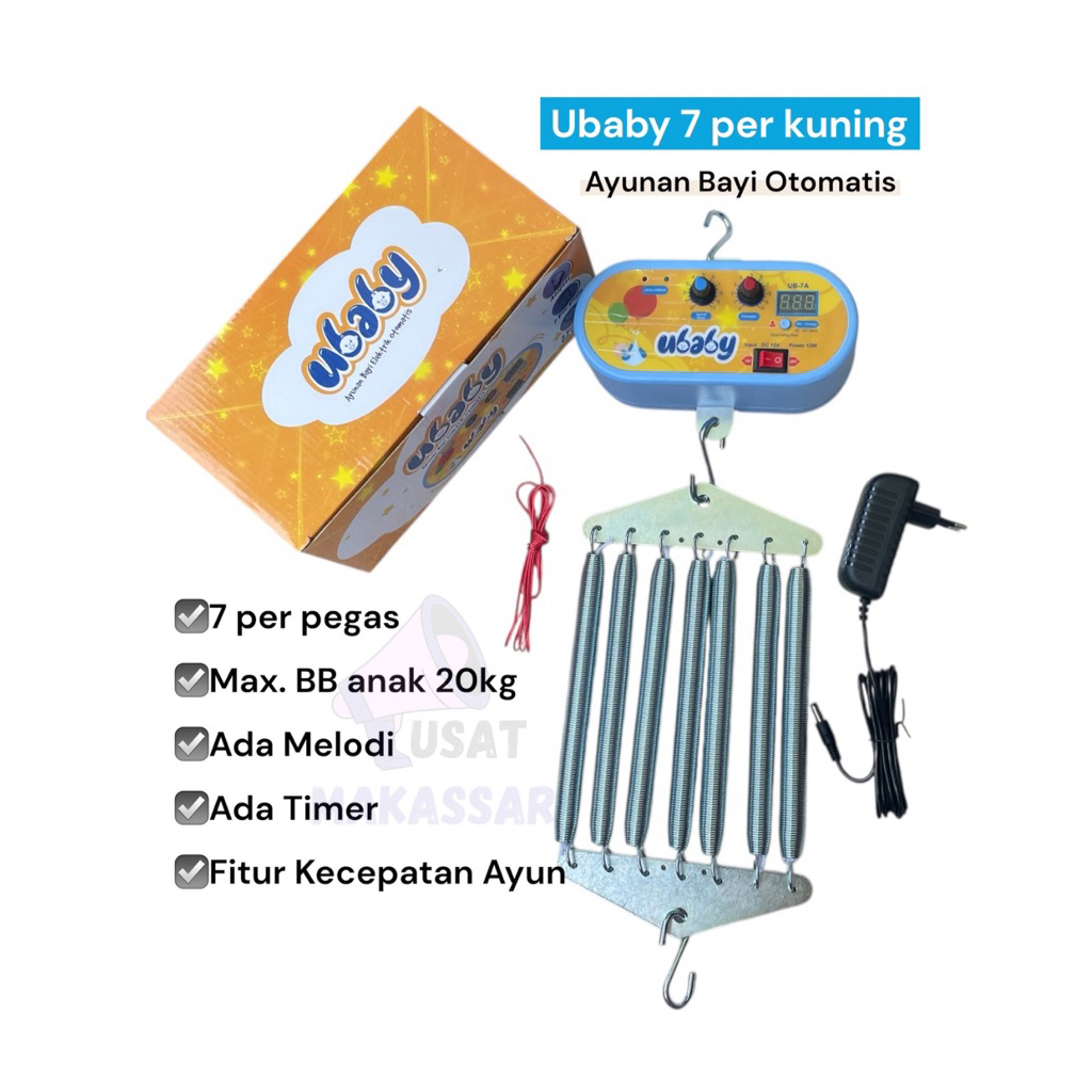 PusatMakassar - Ayunan Listrik Bayi Ubaby 7 per - Rekomendasi Ayunan Bayi Otomatis