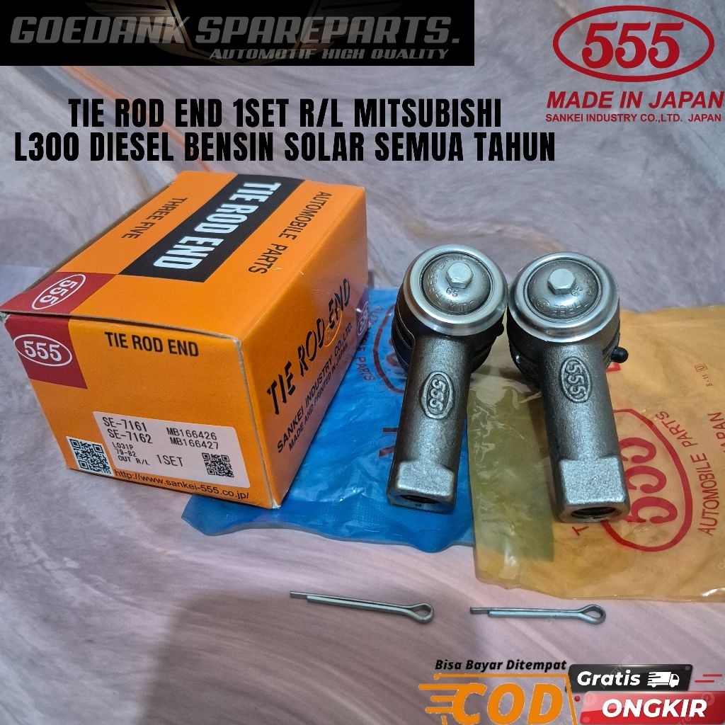TIE ROD END MITSUBISHI COLT L300 DIESEL BENSIN SOLAR MEREK 555 SANKEI JAPAN ORIGINAL