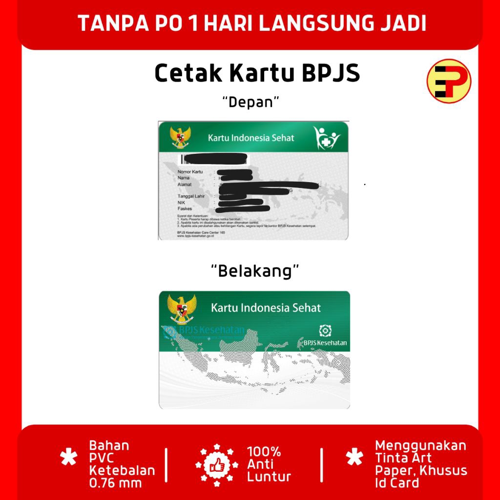CETAK KARTU KESEHATAN BPJS- 1 HARI JADI