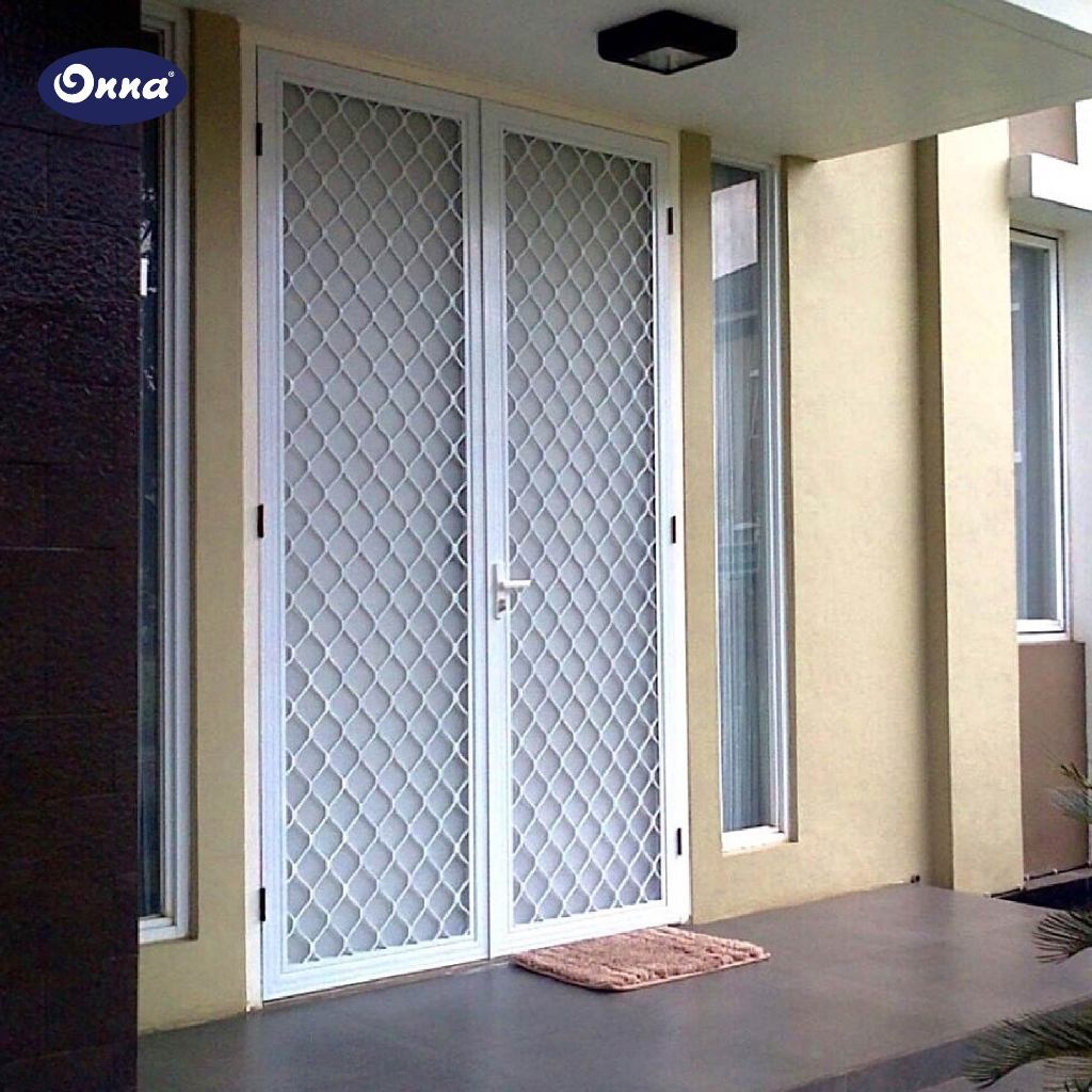 ONNA Pintu Exona Pintu Teralis Kasa Nyamuk Alumunium Minimalis Modern (Ukuran Custom)
