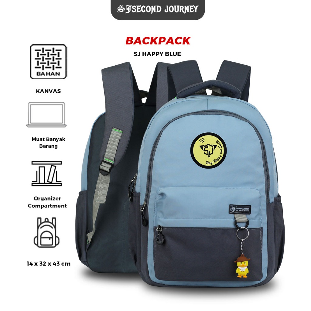 SECOND JOURNEY | NEW PRODUCT | Tas Ransel Anak Sekolah Perempuan SD SMP SMA Second Journey Happy Luc