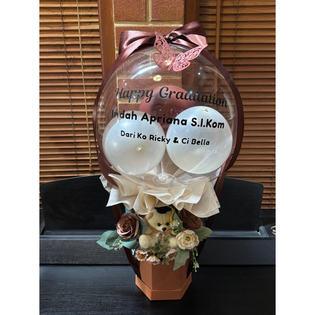 Buket Balon Bunga / Buket Balon Boneka / Buket Graduation Anniversary Buka Toko Congratulation