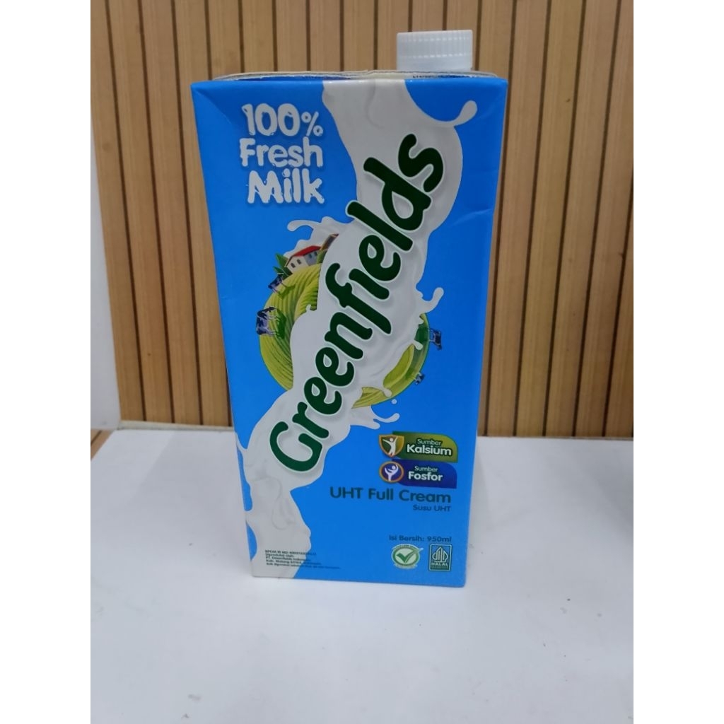 SUSU UHT FULL CREAM GREENFIELDS 1LITER / GREENFIELDS SUSU CAIR FULL CREAM 1LITER / SUSU GREENFIELDS