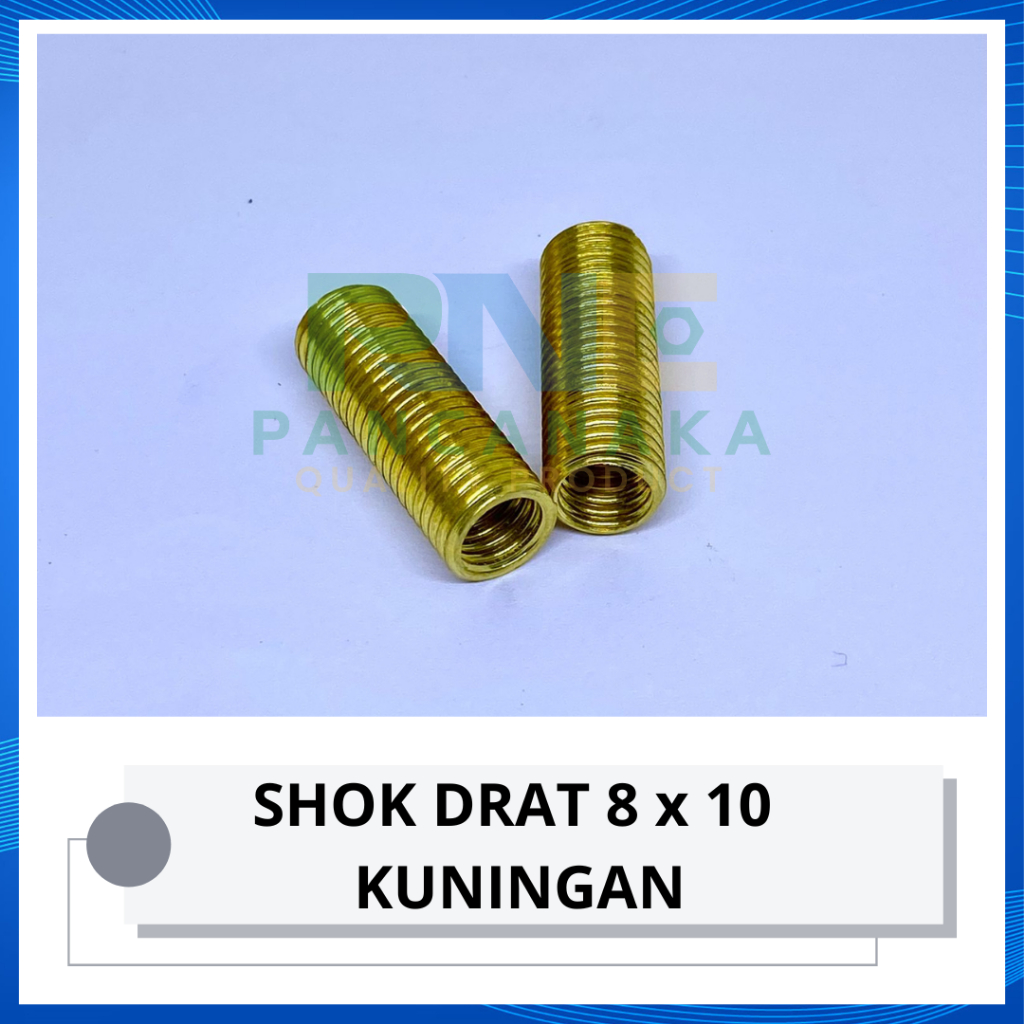 SHOK DRAT 8x10 KUNINGAN DRAT DALAM 12 DRAT LUAR 14