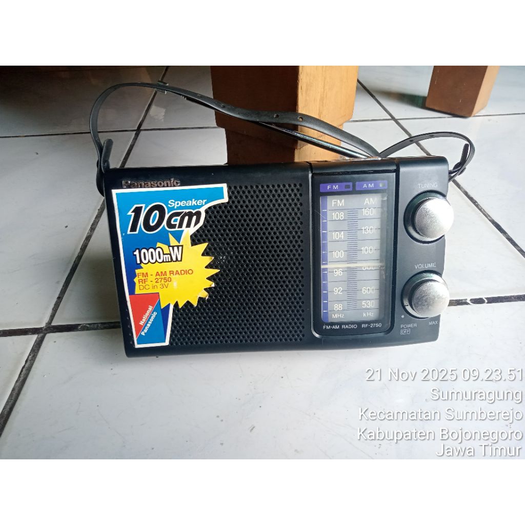 Radio Panasonic Timbul (ORI)2band FM/AM tipe RF-2750 Suara Super Horeg Bekas like NEW