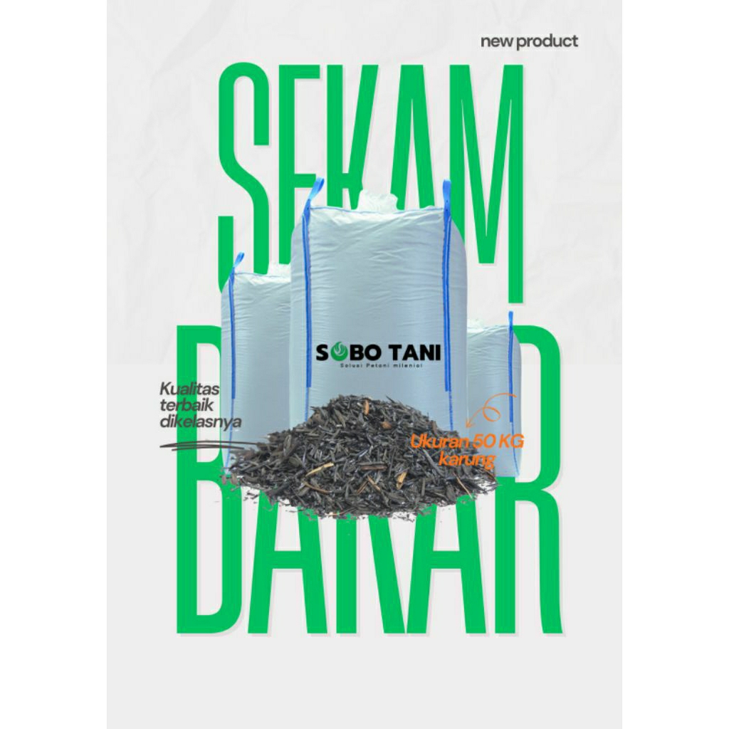 sekam bakar/ arang sekam (karung 50 KG)