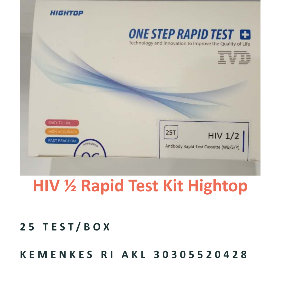 HIV 1/2 Rapid Test Test Kit Hightop