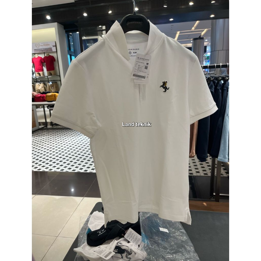 ( NO COD )  baju kaos kerah pria mini napoleon polo giordano original