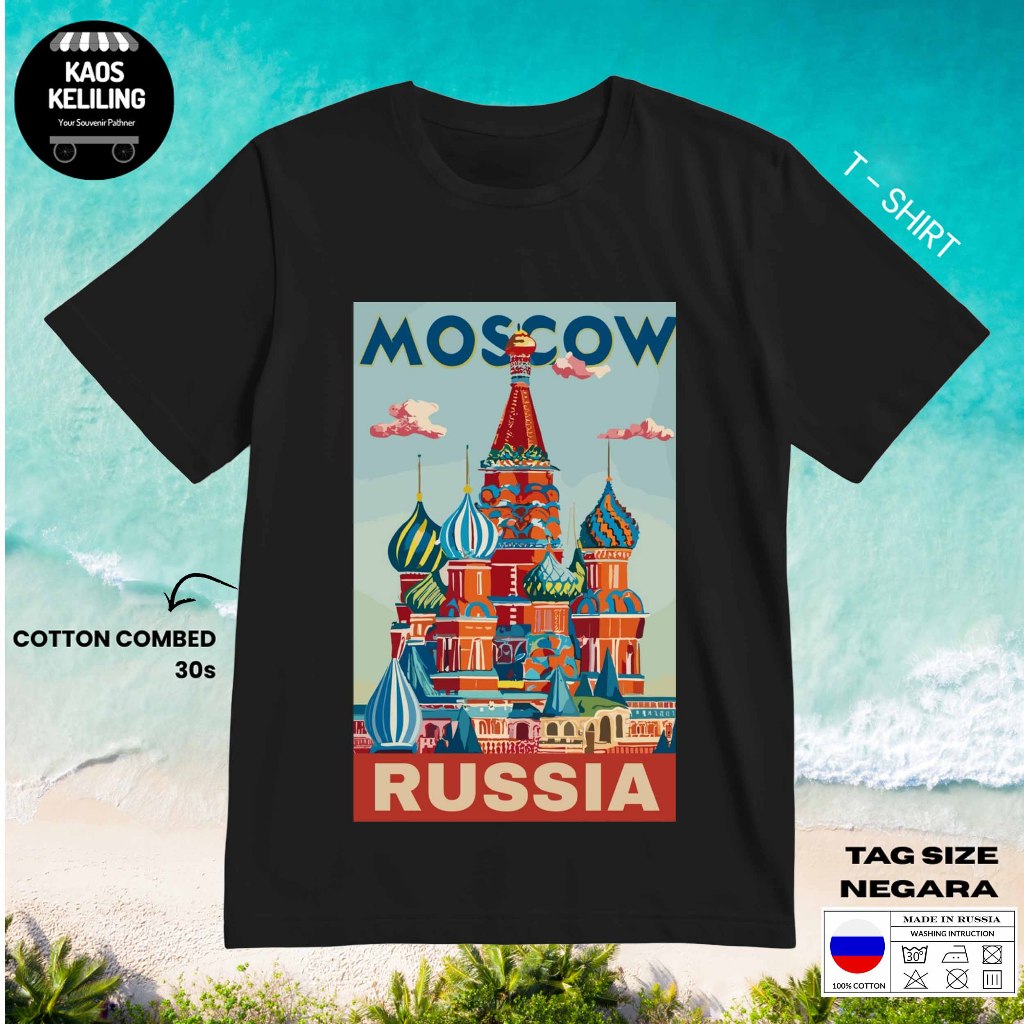 KAOS OLEH OLEH RUSIA 9 PAKAI TAG LABEL RUSIA ASLI BAJU SOUVENIR PREMIUM GIFT