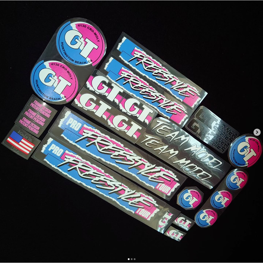 Stiker Decal OS BMX GT Frestyle Tour 80an