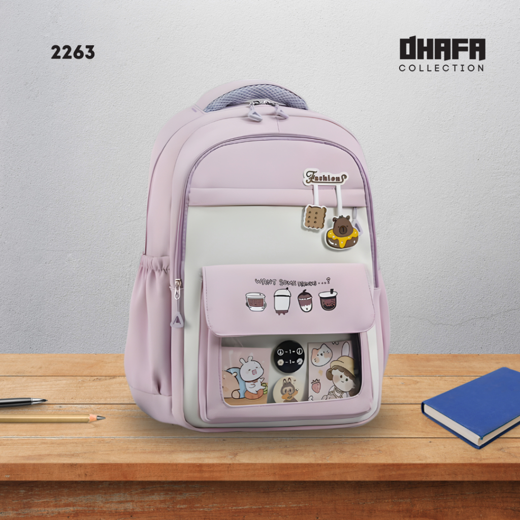 DBC Tas Ransel Korea Premium 17 Inch | Tas Wanita | Tas Sekolah | Tas Aesthetic | Korean Style | 226