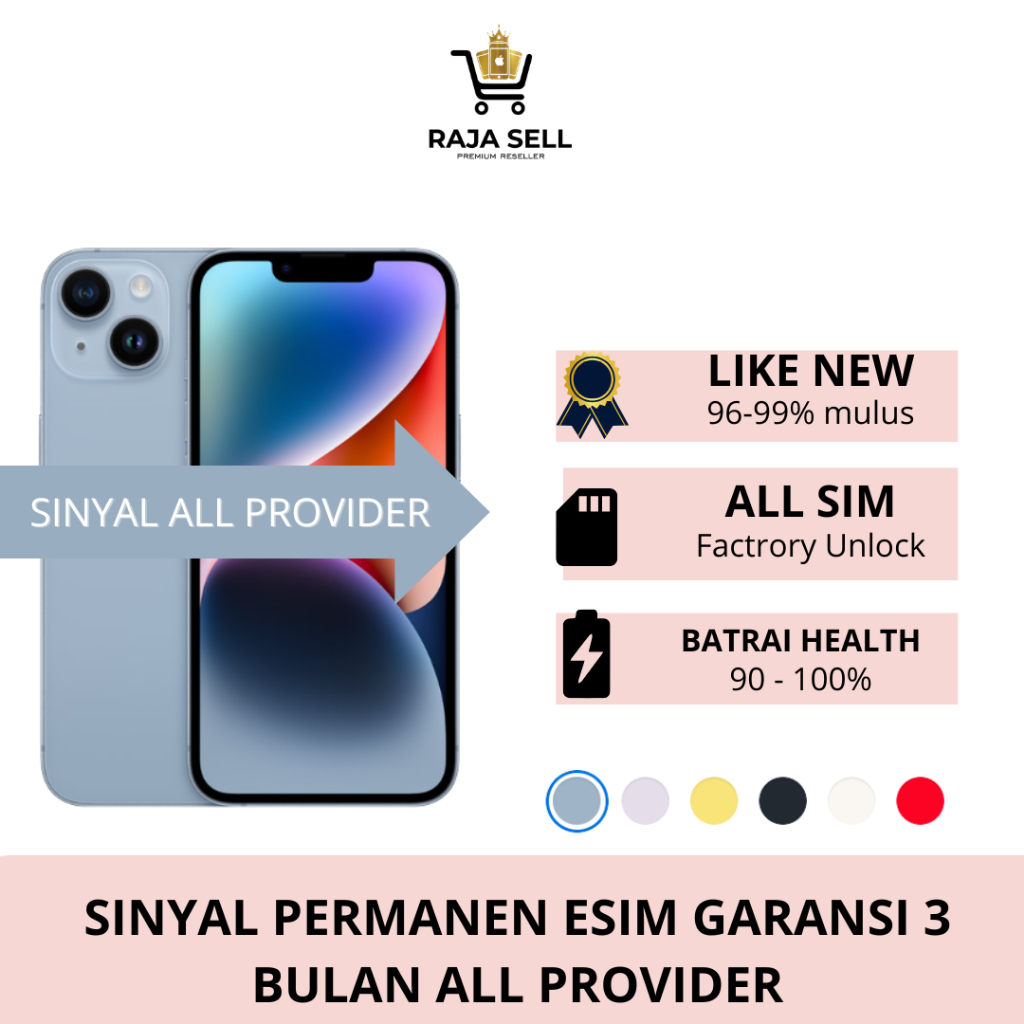 RAJASELL2 PERMANEN iPhone 14 256GB 512GB Second Mulus Unlock No Refurbish No Rekondisi Bergaransi