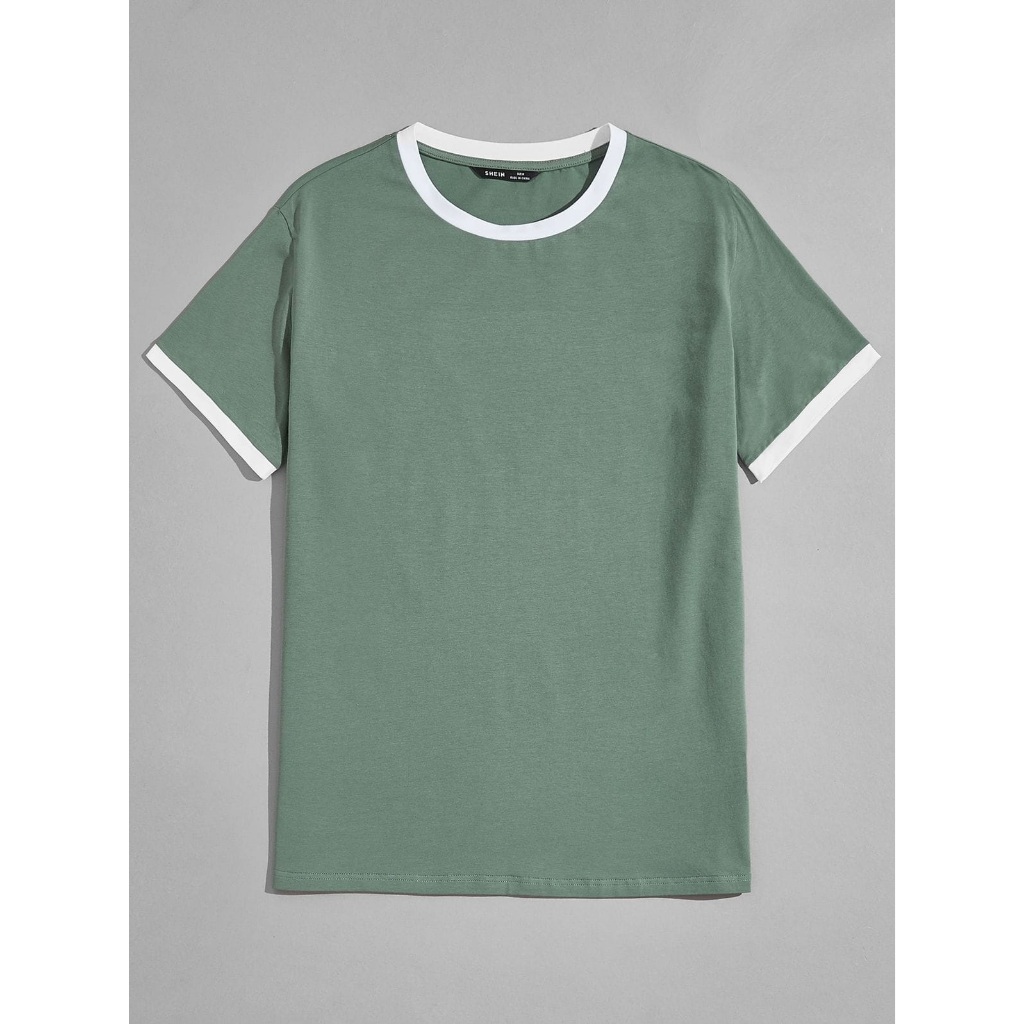 Ringer Tee Kaos Polos Pendek Pria Casual Terbaru || Kaos Kwalitas Import Tebal Adem Nyaman