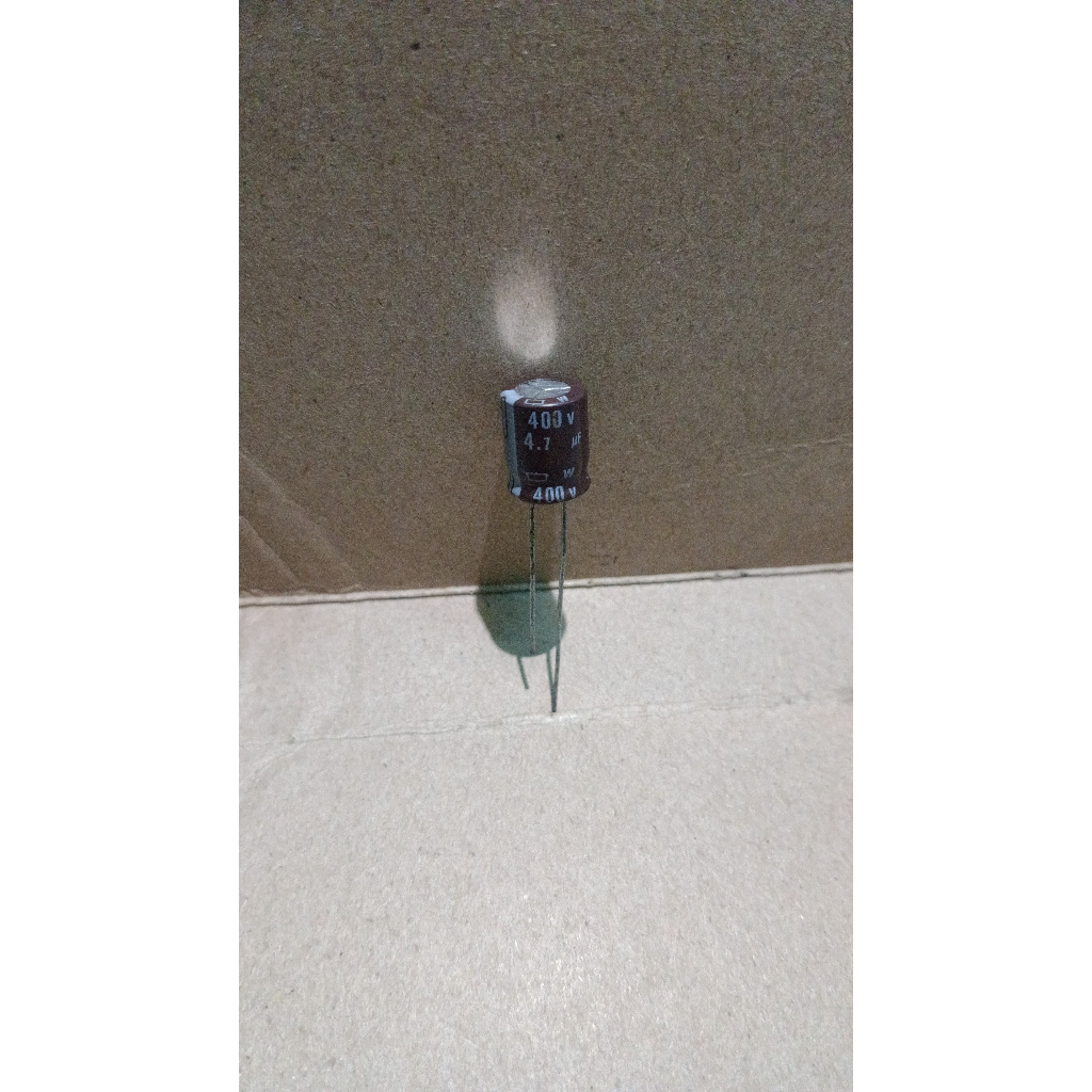 5836 kapasitor elco 4.7uf 4,7 uf 4.7 4,7 uf 400v 400volt 400 volt nippon