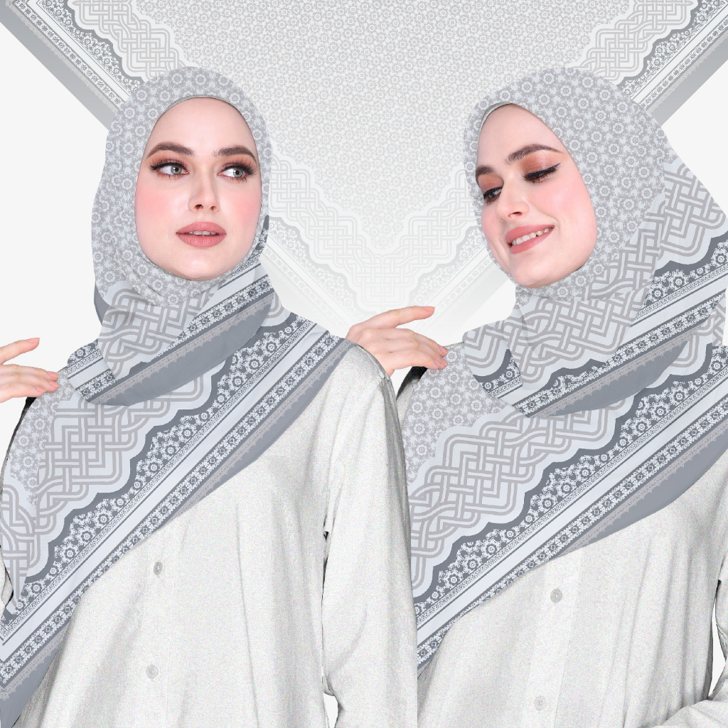 Auraveil - Hijab Segi Empat Motif Mono Series Voal Sublime Premium