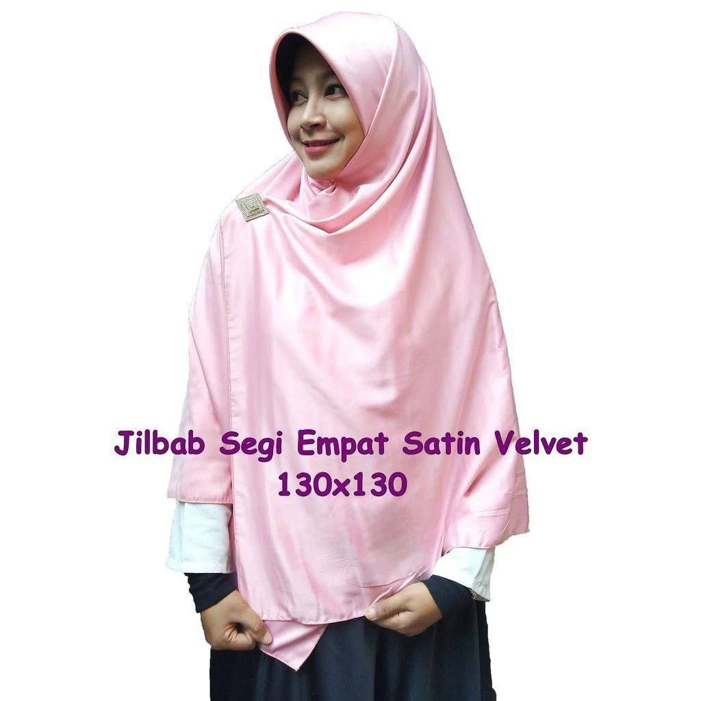 JILBAB SATIN VELVET 130 x 130 | SEGI EMPAT | KERUDUNG SEGI EMPAT | KERUDUNG PERSEGI | KERUDUNG SATIN