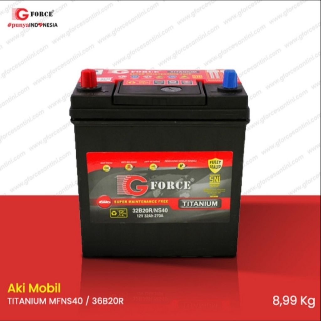 Aki Mobil G-Force NS40 / 32B20R 32AH 12V (aki kering)