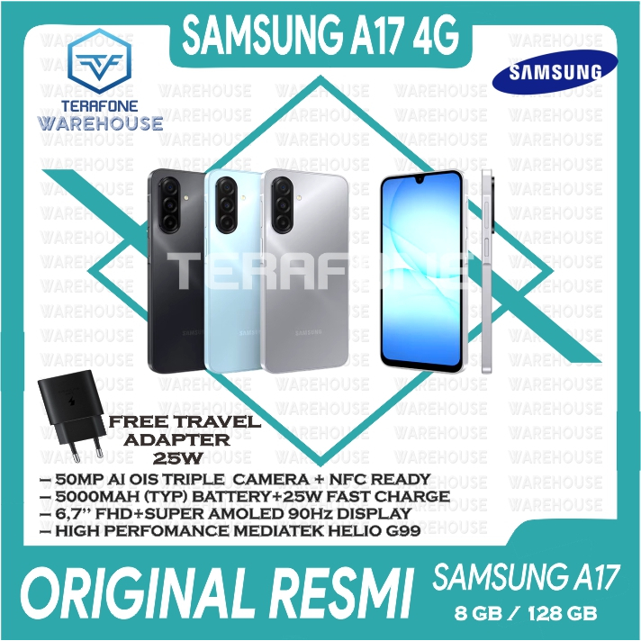 SAMSUNG GALAXY A17 4G RAM ( 8/128 ) ( 8/256 ) GB GARANSI RESMI TERMURAH