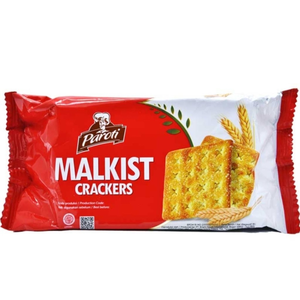 Paroti Malkist Crackers 102 g Snack gurih renyah kemasan 102 gram