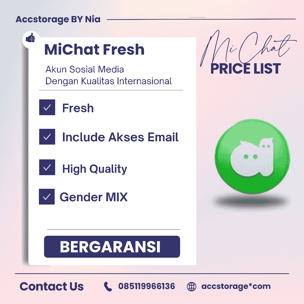 AKUN MICHAT FRESH | INCLUDE AKSES EMAIL