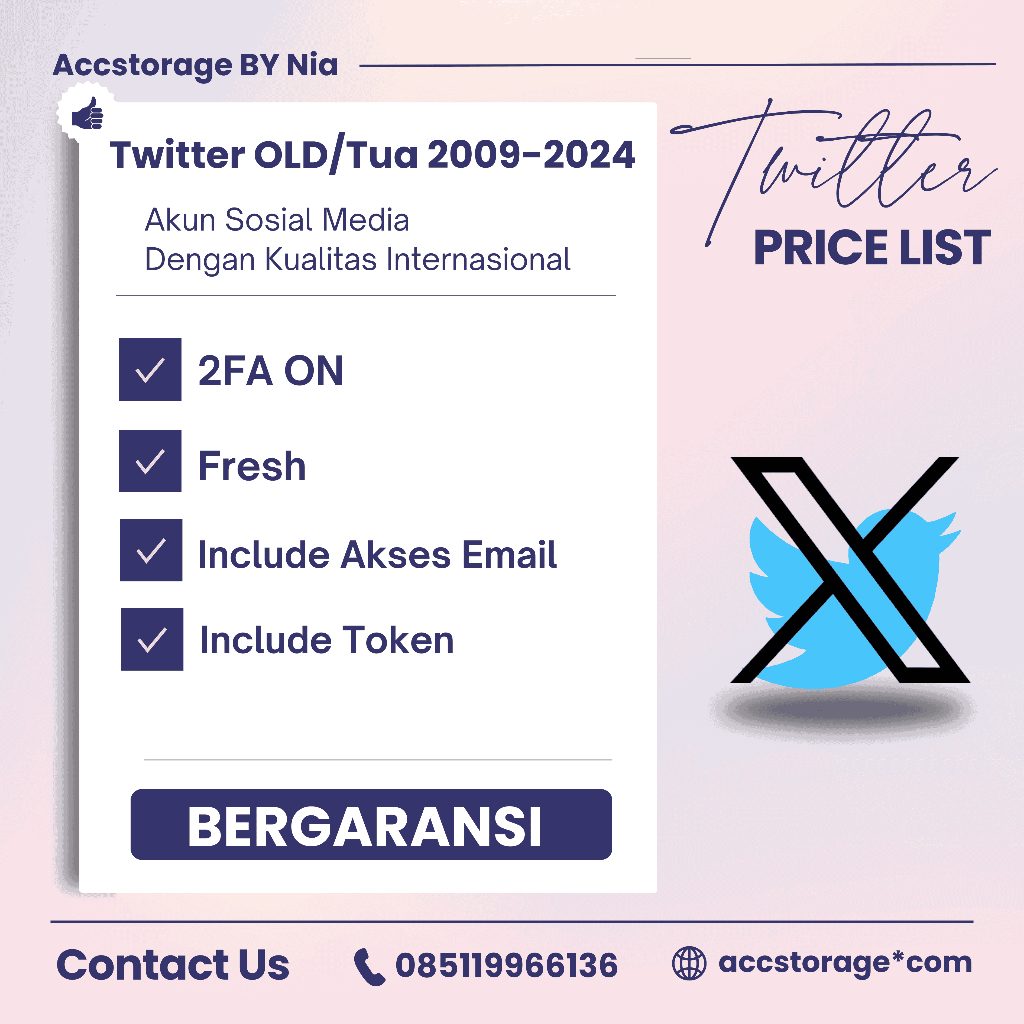 Akun Twitter Old (Tua) / Akun Dibuat Tahun 2009 - 2024