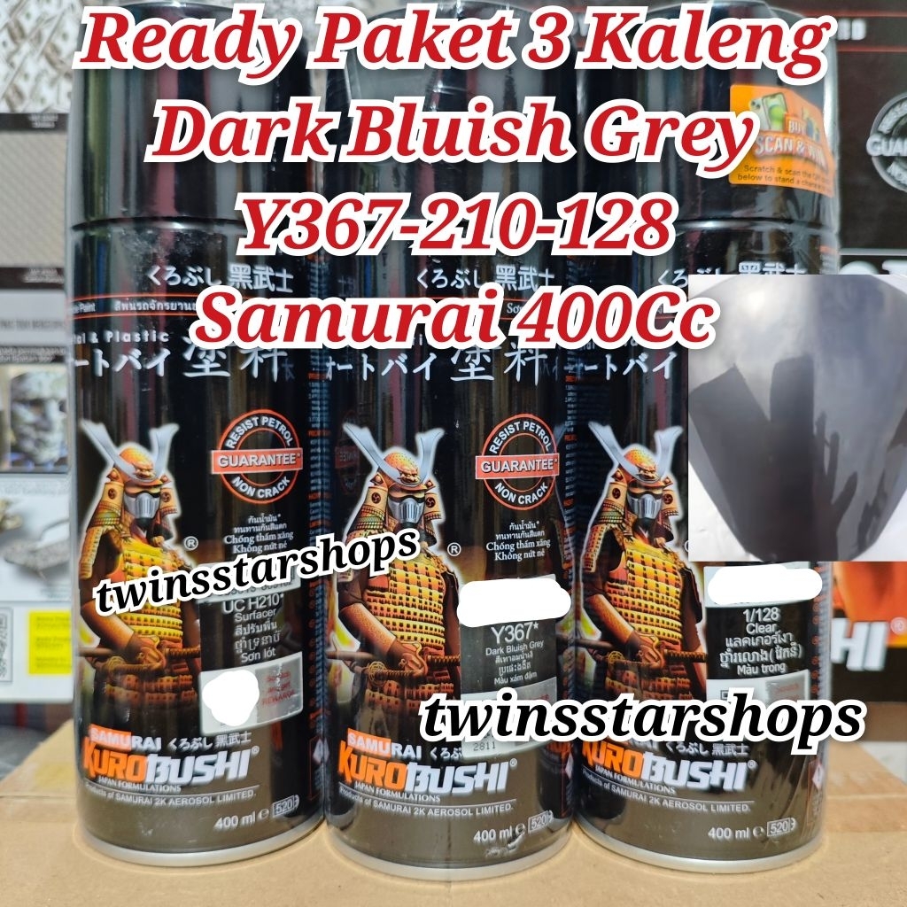 Pilok Pylox Cat Samurai Paket 3 Kaleng Dark Bluish Grey Y367 Abu Tua Metalik 367 Epoxy Surfacer UC H